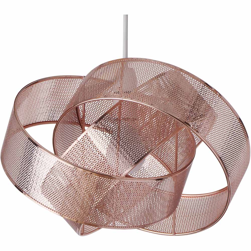 Wilko Copper Interlocking Perforated Light  Shade Image 1