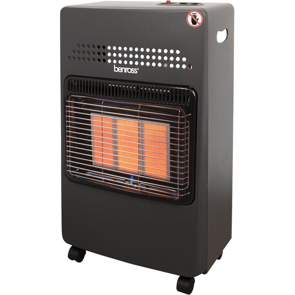 Benross Black Gas Cabinet Heater with Reg and Pipe 4100W Image 1