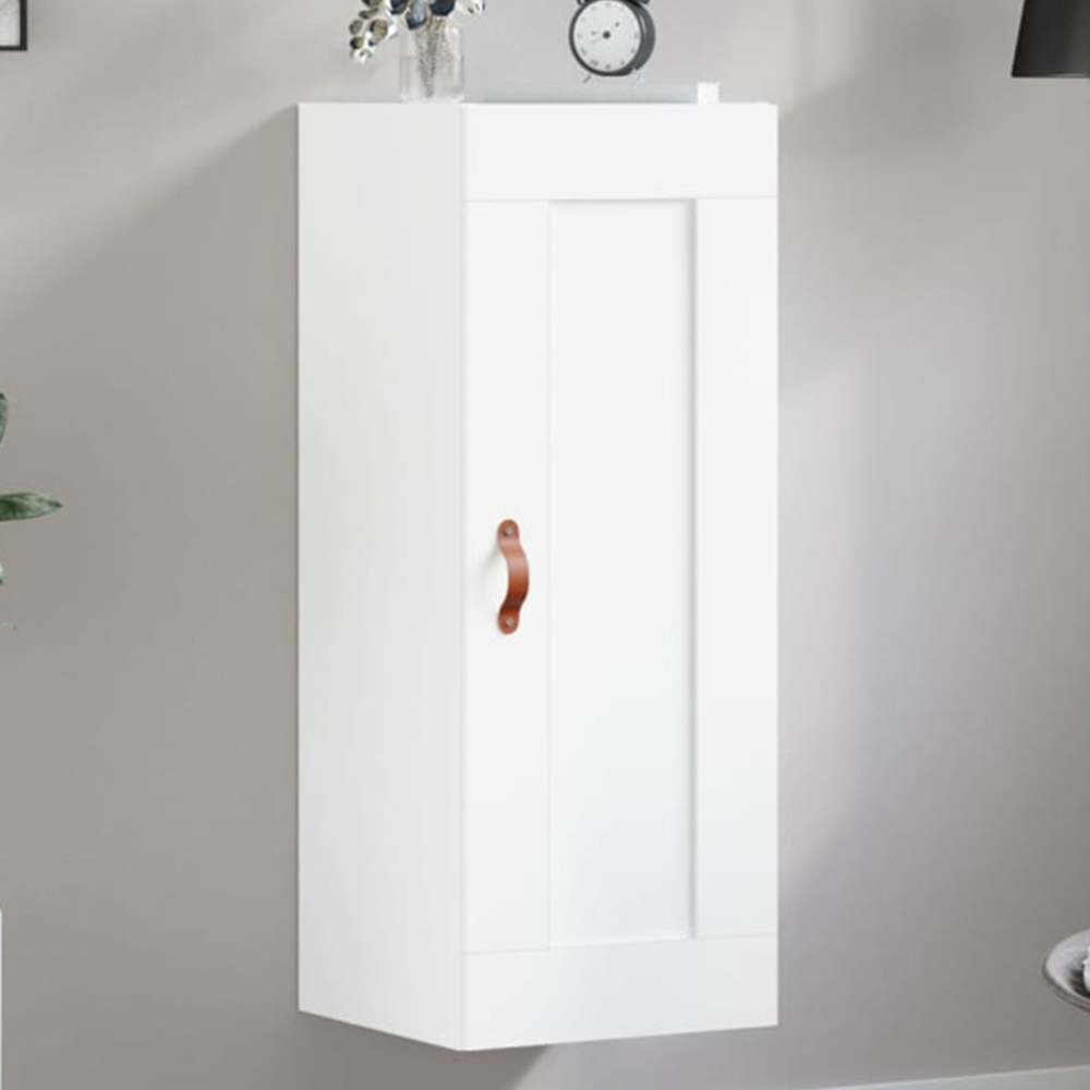 vidaXL Single Door White Wall Mounted Cabinet Image 1