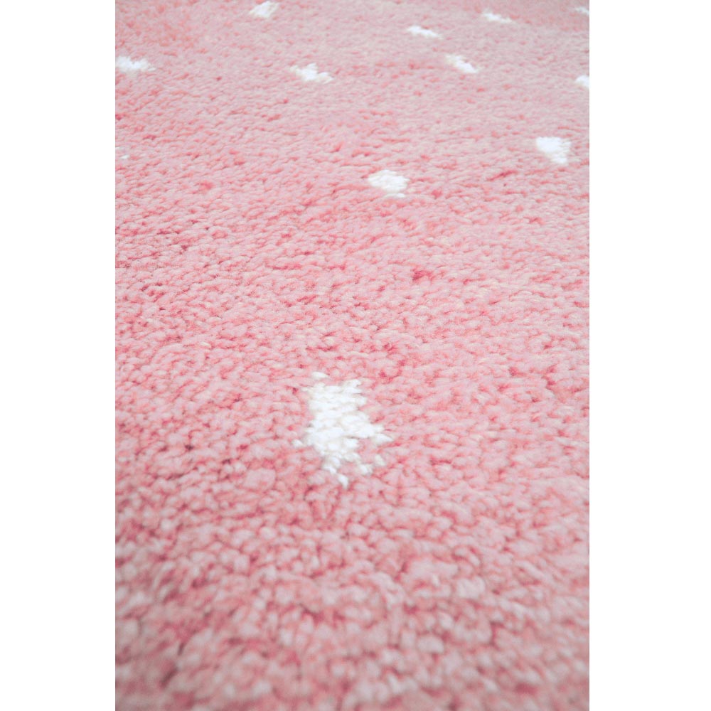 Homemaker Pink Spotty Snug Shaggy Rug 80 x 150cm Image 2