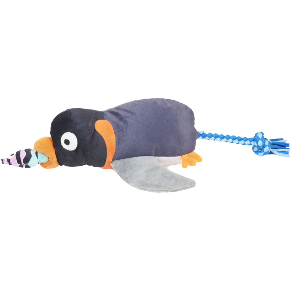 Single Rosewood Hungry Shark or Penguin Tug Dog Toy in Assorted styles Image 1