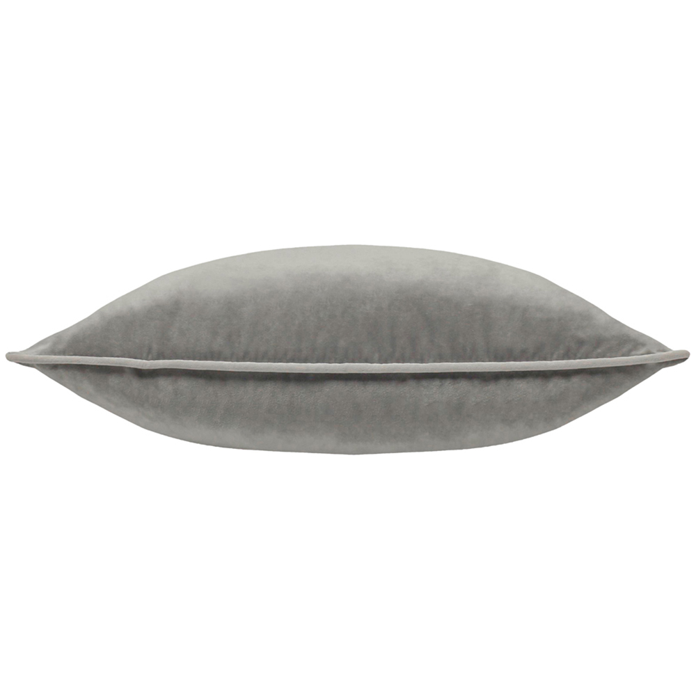 Paoletti Meridian Charcoal Dove Velvet Cushion Image 2