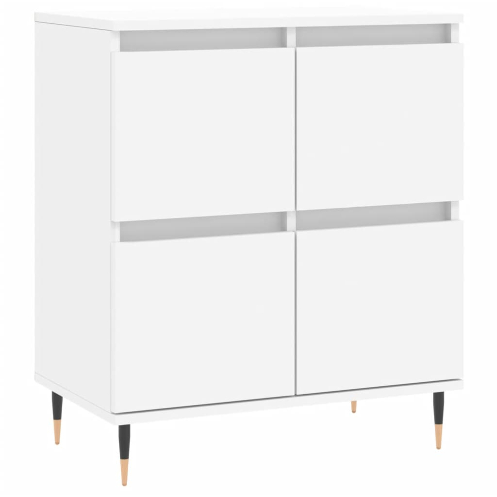vidaXL 4 Door White Sideboard Image 2