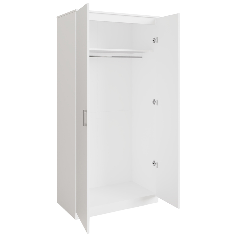 GFW Bailey 2 Door White Wardrobe Image 4