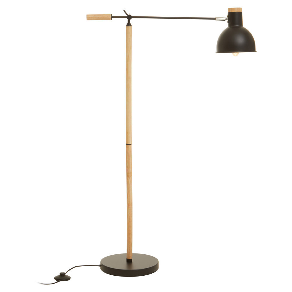 Premier Housewares Matte Black Floor Lamp Image 3