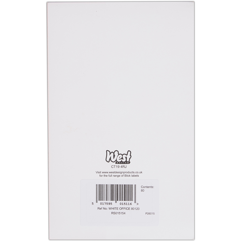 Blick White Rectangular Self Adhesive Office Label 80 x 120mm 80 Pack Image 3