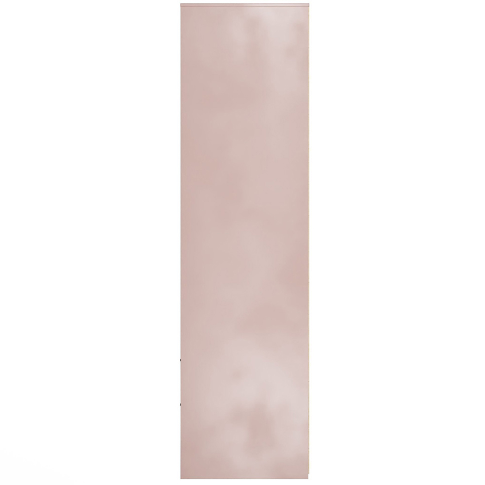 Crowndale Fluted 2 Door 2 Drawer Kobe Pink Tall Wardrobe Ready Assembled Image 3