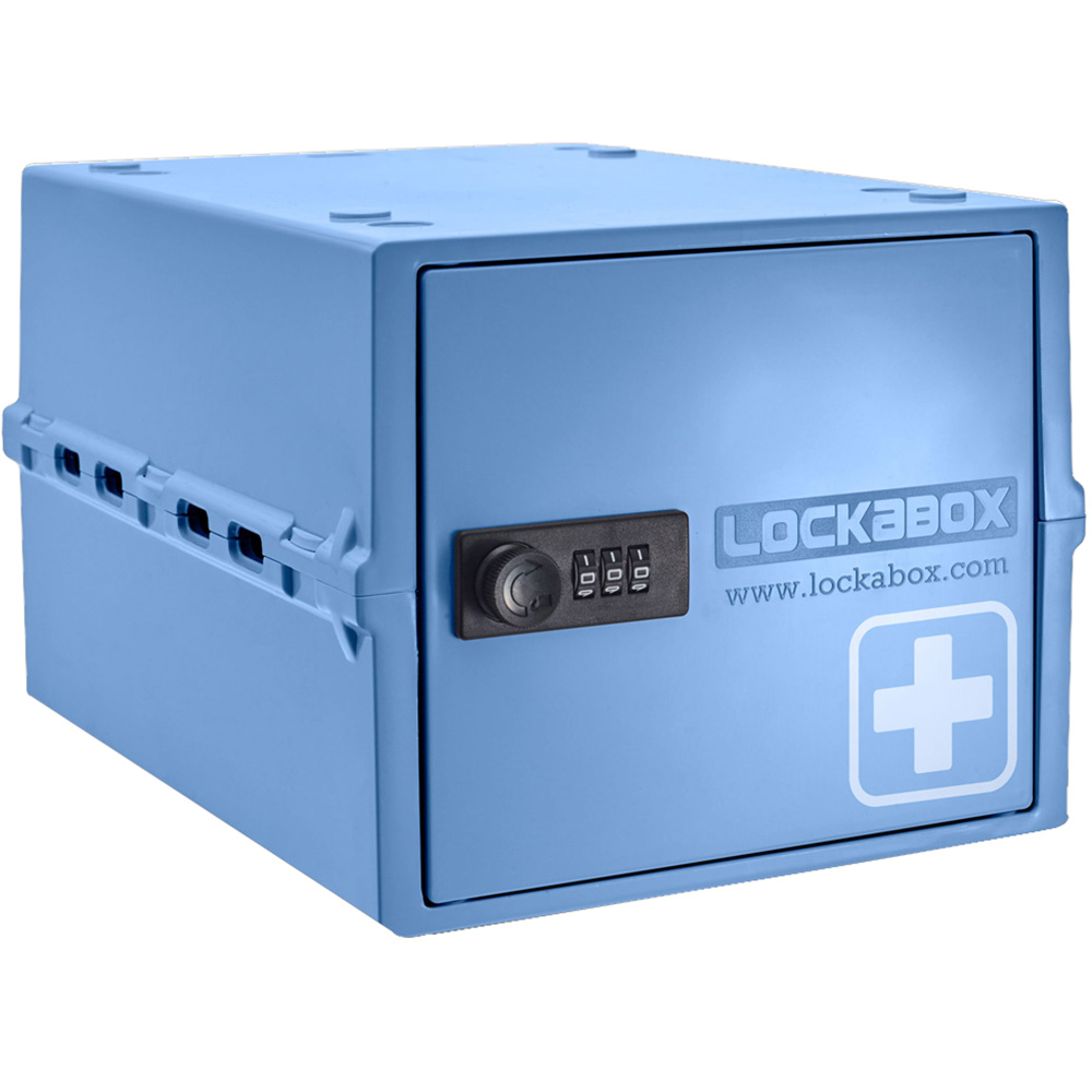Lockabox One Medi Blue Lockable Safe Box 10.5L Image 1