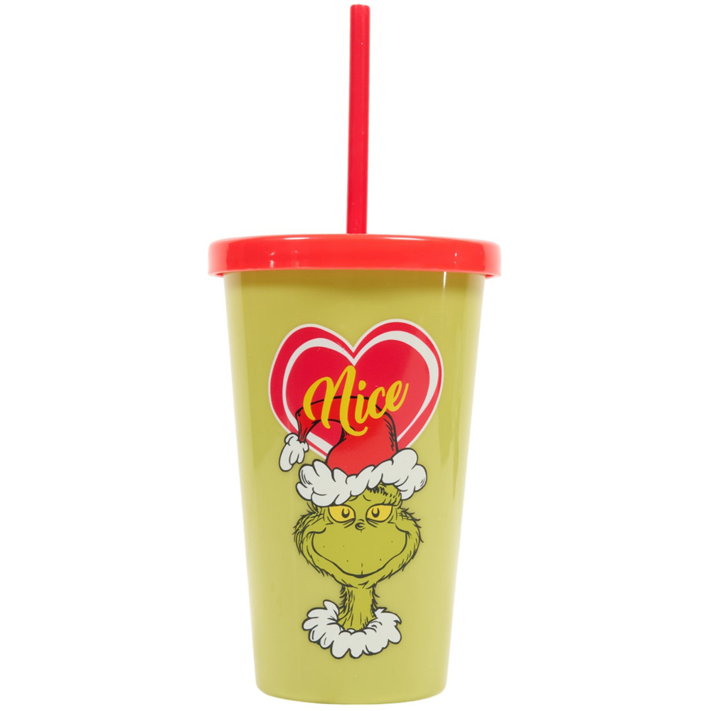 The Grinch Tumbler with Straw Image 3