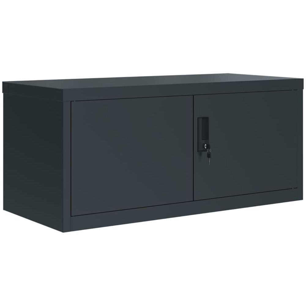vidaXL 2 Door Anthracite Steel Filing Cabinet Set of 2 Image 3