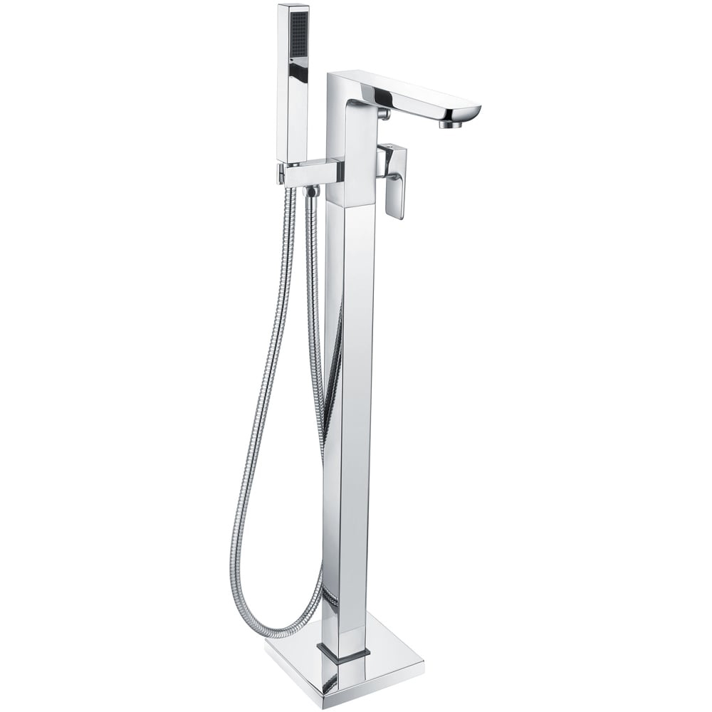 Bathstore Riviera Chrome Floor Standing Bath Shower Mixer Kit Image 1