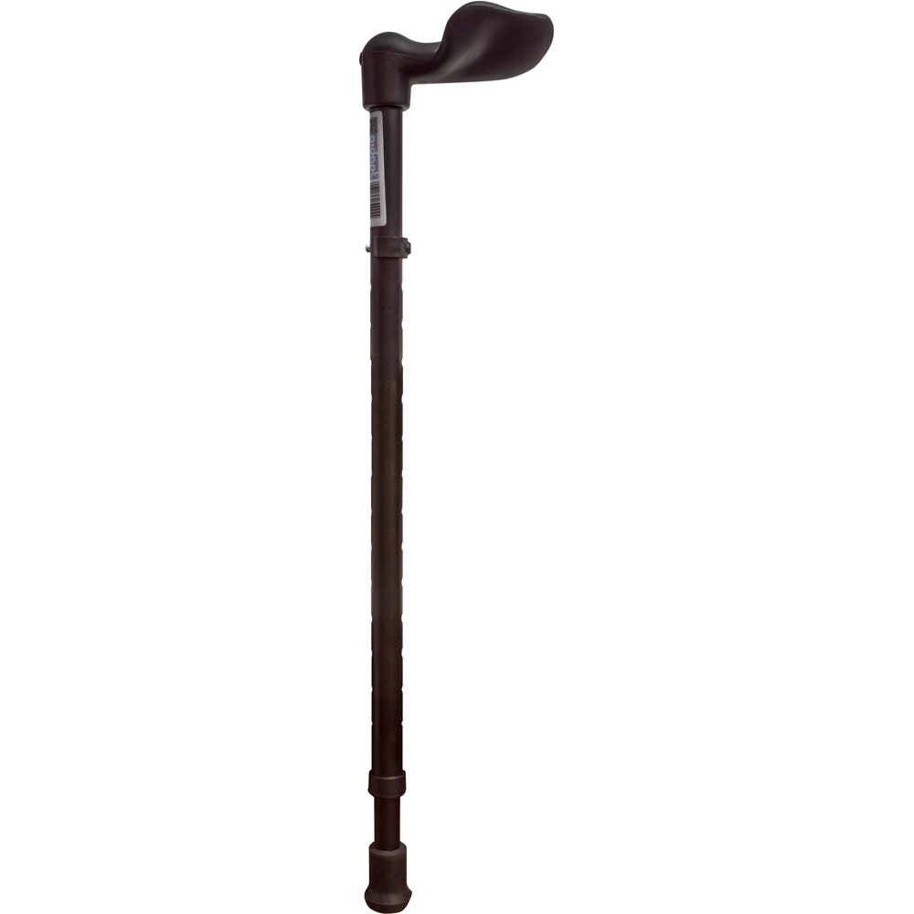 Aidapt Right Hand Carbon Black Matt Ergonomic Walking Stick Image 1