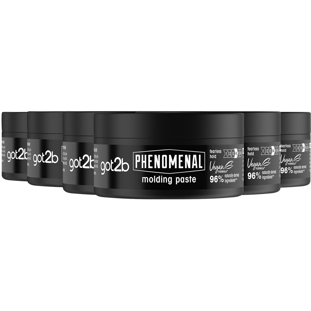 Got2b Phenomenal Moulding Paste Grooming with Style 100ml 6 Pack Image 1