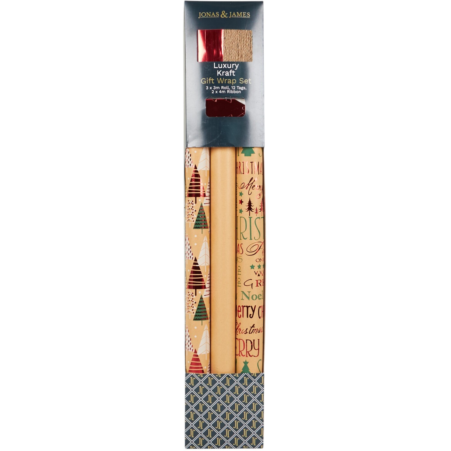 17 Piece Luxury Gift Wrap Set Kraft Image 1