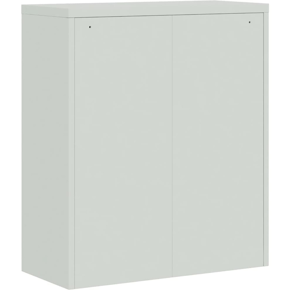 vidaXL 2 Door Light Grey Steel Filing Cabinet Set of 2 Image 8