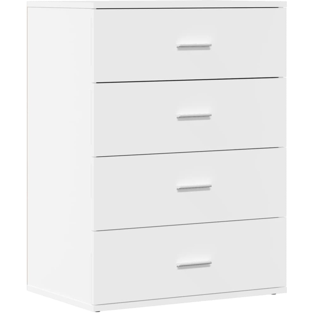 vidaXL 4 Drawer White Sideboard Set of 2 Image 3