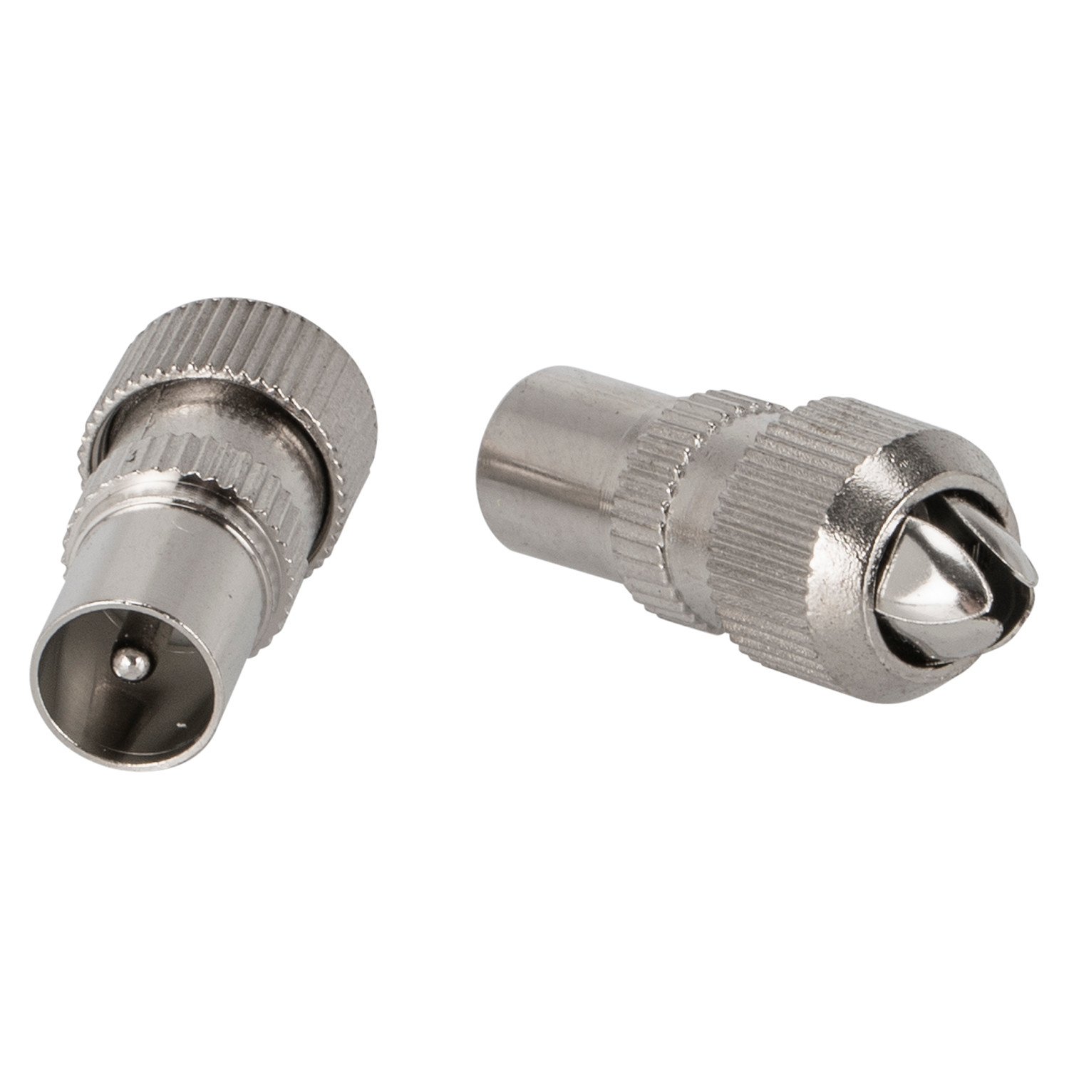 Pack of Two Male Coaxial TV Plugs Image 2