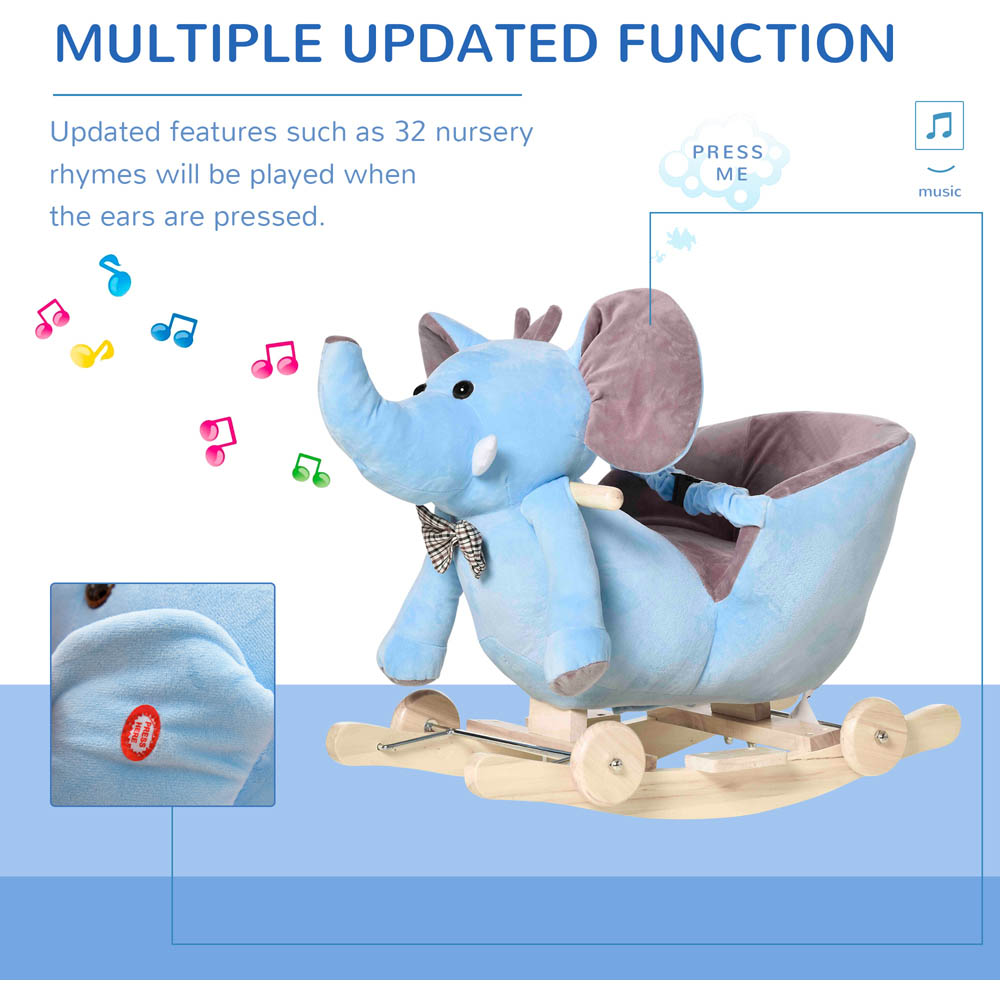 Tommy Toys Rocking Elephant Baby Ride On Blue Image 3
