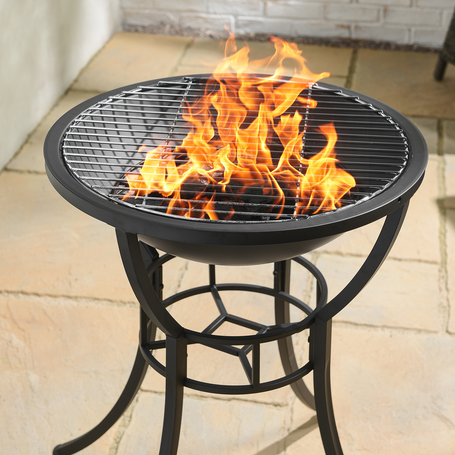 Pasadena Tall Fire Pit - Black Image 6