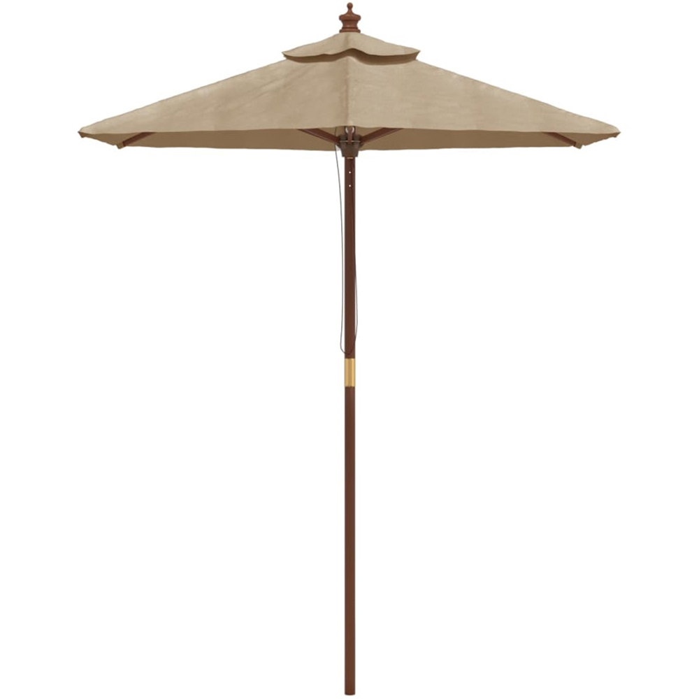 vidaXL Taupe Garden Parasol 2.3 x 1.9m Image 2