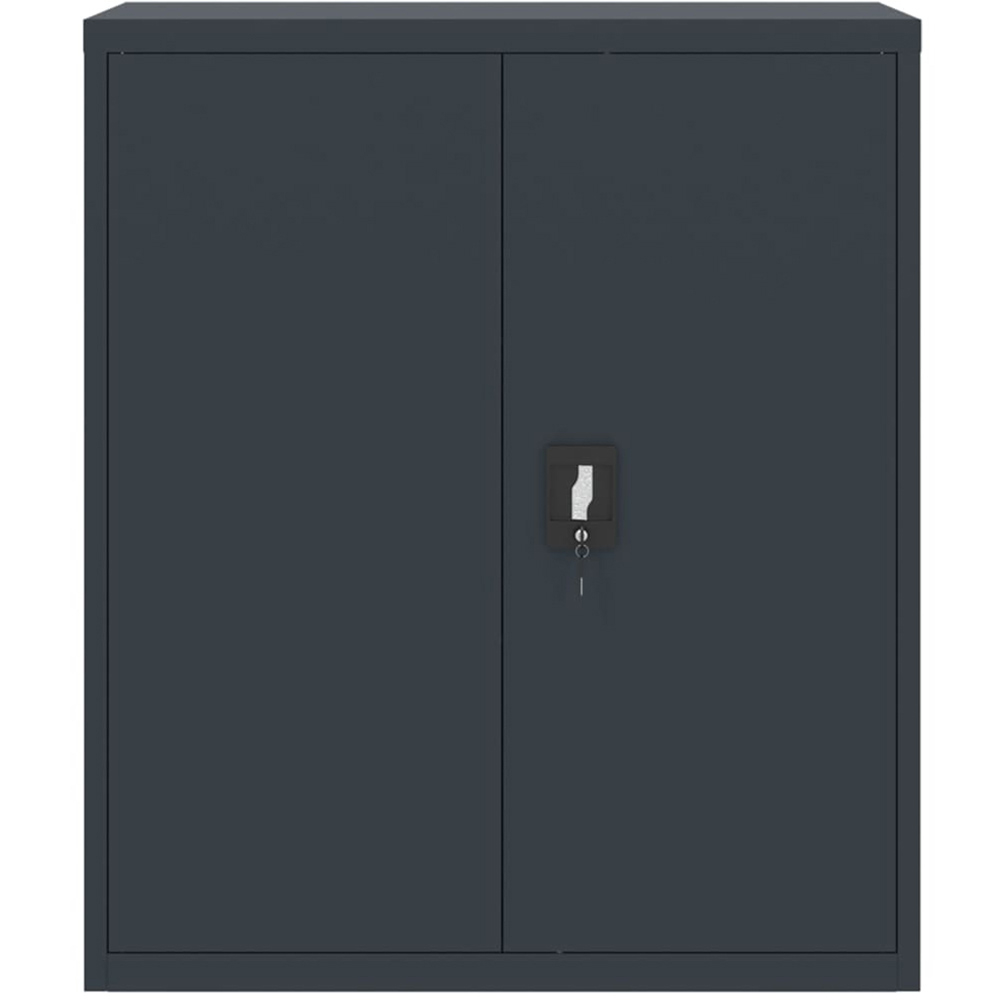 vidaXL 2 Door 3 Shelf Anthracite Powder Coated Steel Lockable File Cabinet Image 3