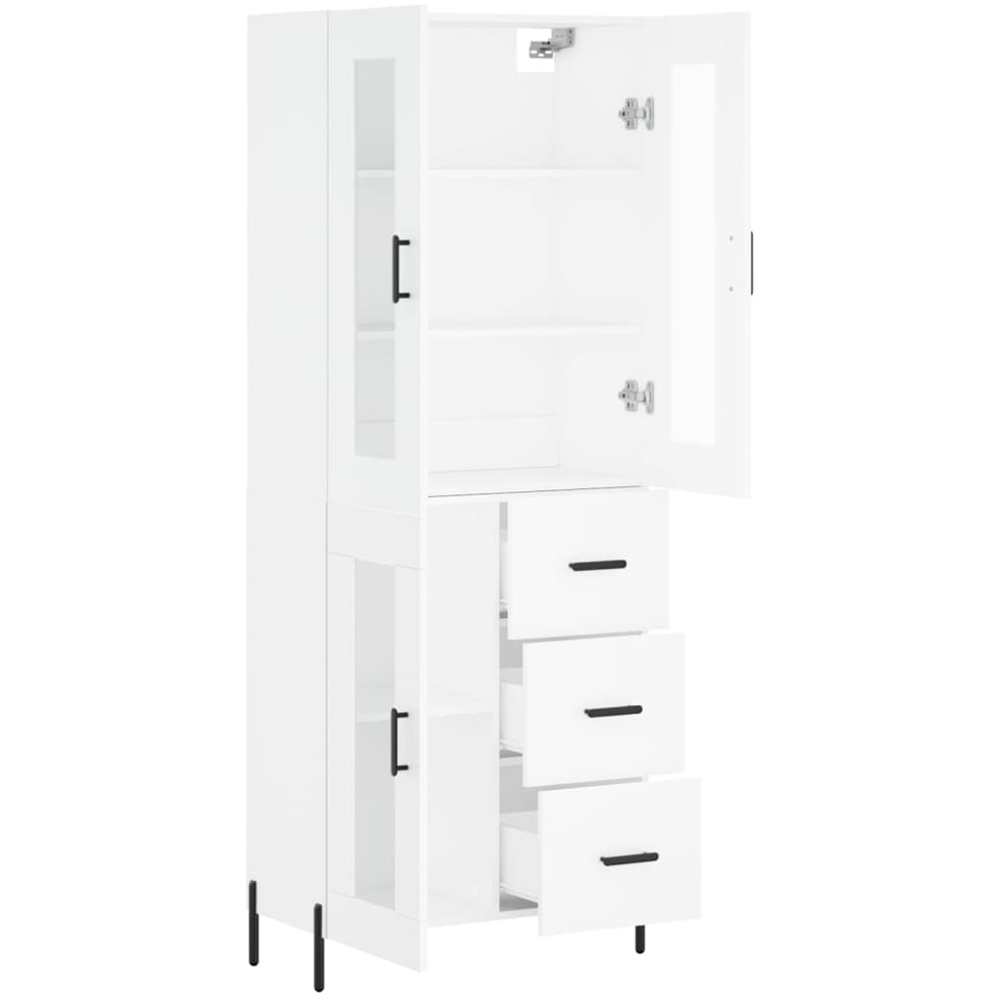 vidaXL 3 Door 3 Drawer White Highboard Image 4