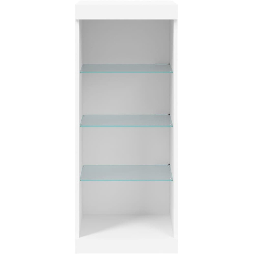 vidaXL 4 Shelf White LED Sideboard Image 5