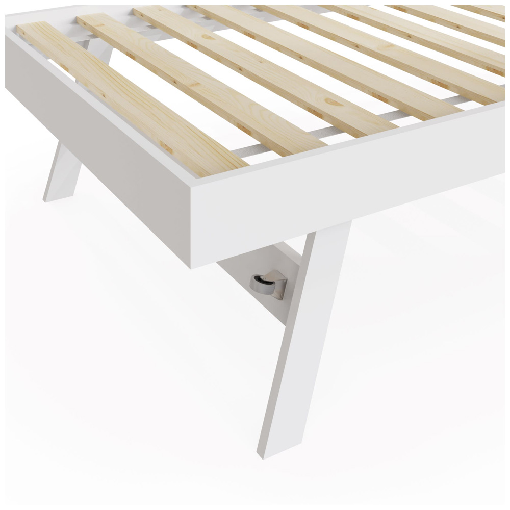 GFW Madrid White Wooden Trundle Day Bed Image 5