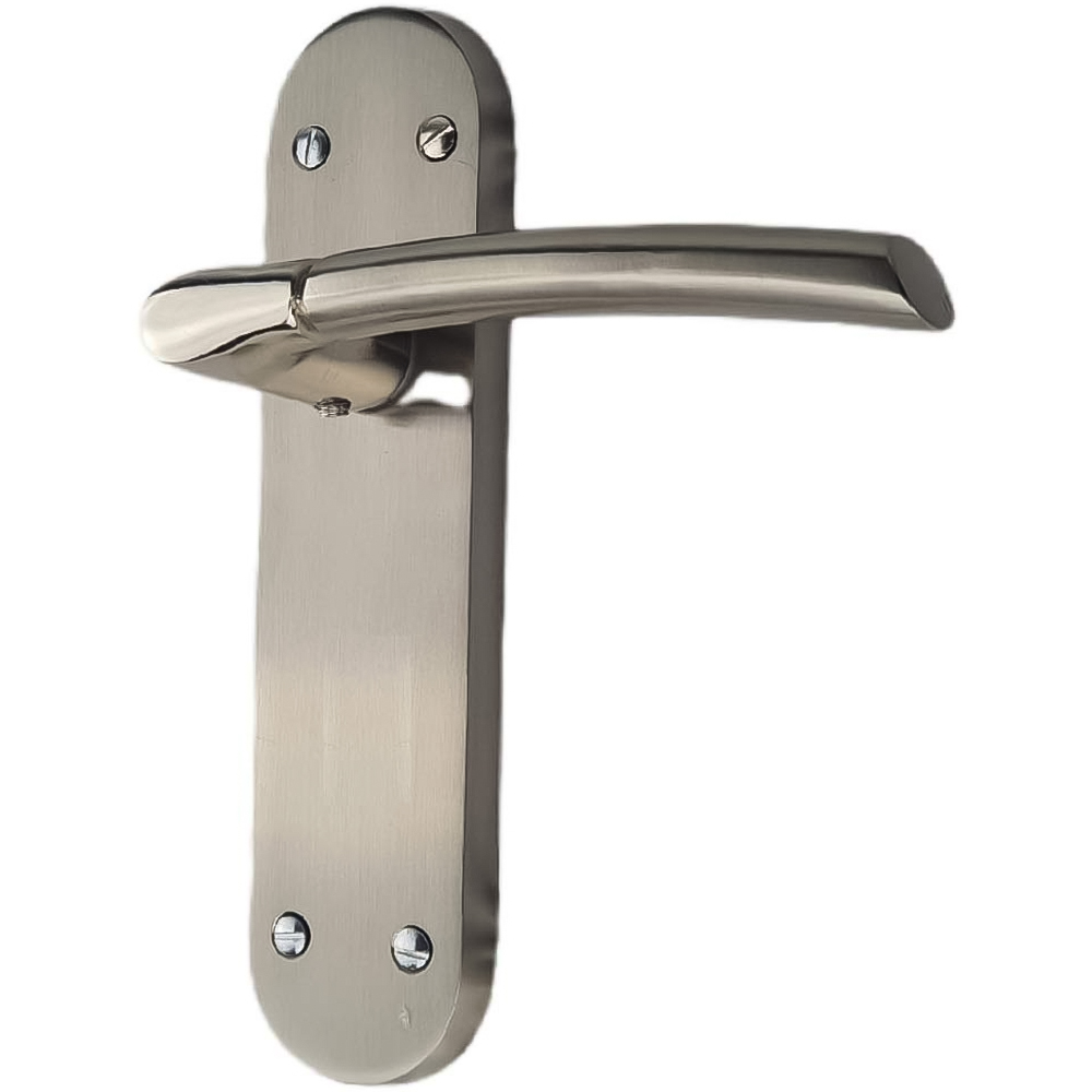 Golden Grace Indiana Dual Chrome Finish Backplate Door Handles Set 182 x 45mm Image