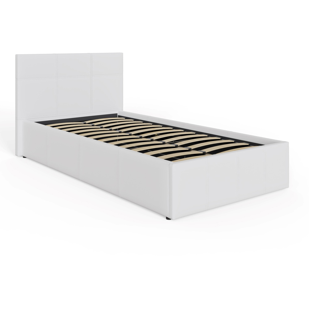 GFW Single White Side Lift Ottoman Bed Image 2