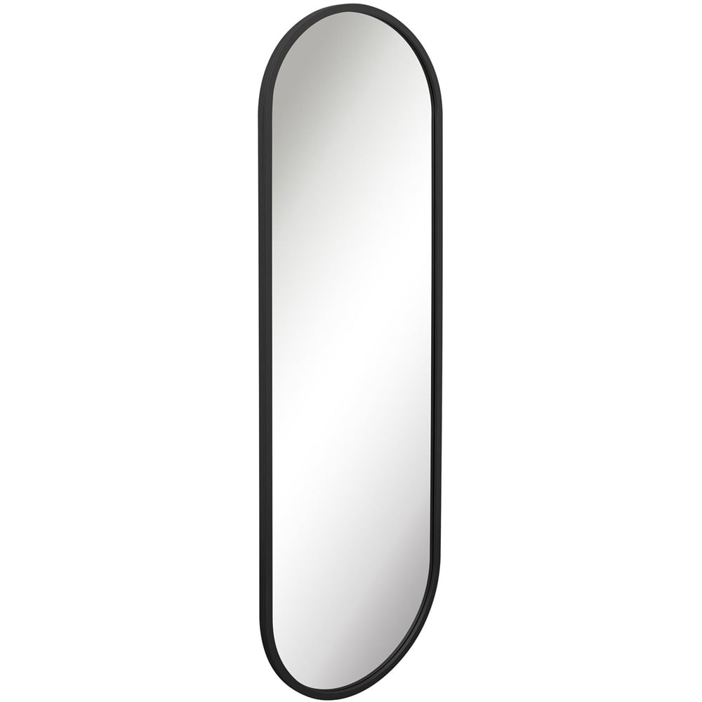 The Vultus Black Double Arched Metal Leaner Wall Mirror 180 x 60cm Image 3