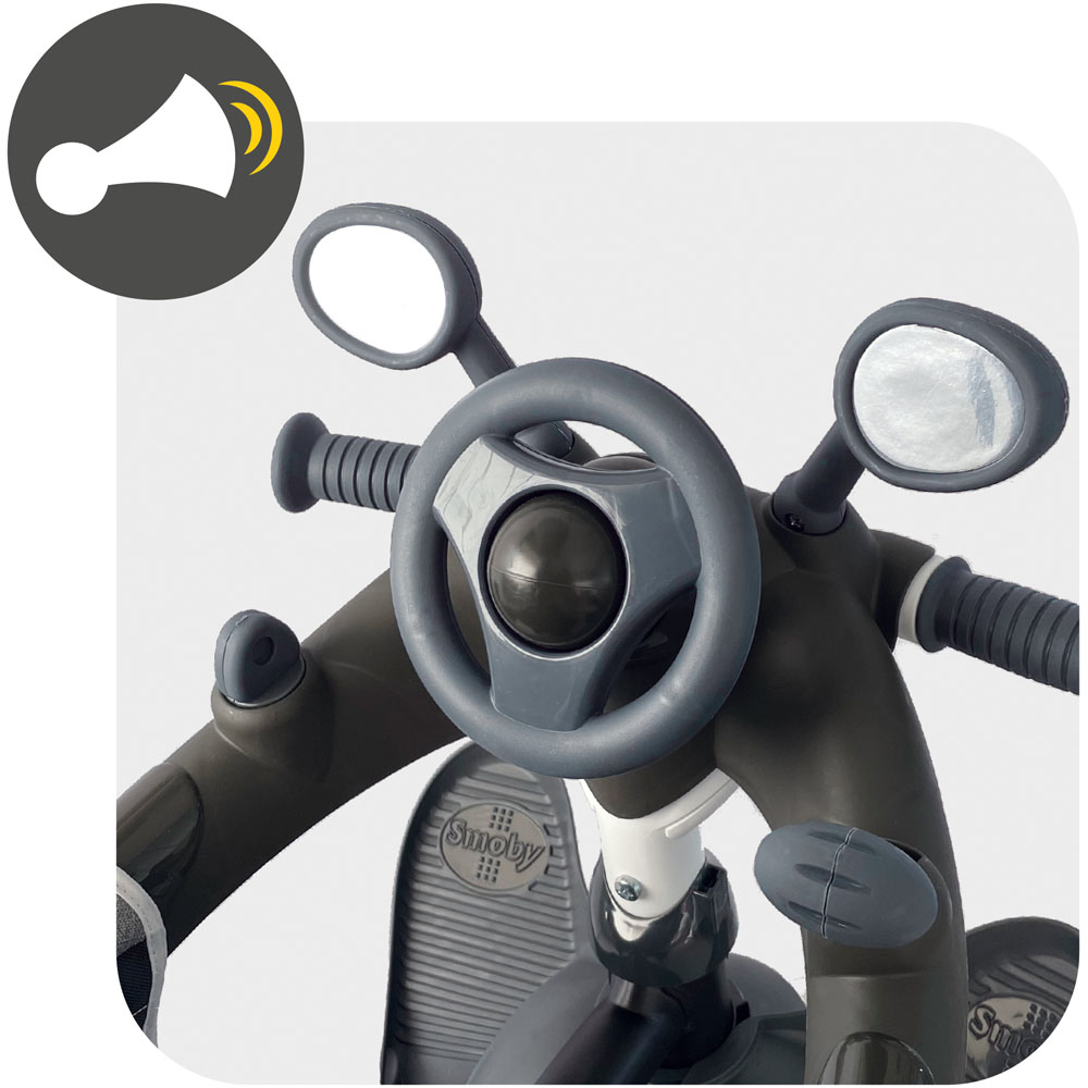 Smoby Baby Driver Comfort Plus Grey Tricycle Image 8