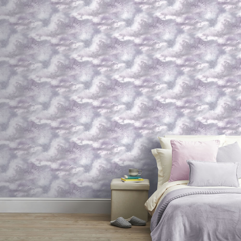Arthouse Wallpaper Diamond Galaxy Lilac Image 2