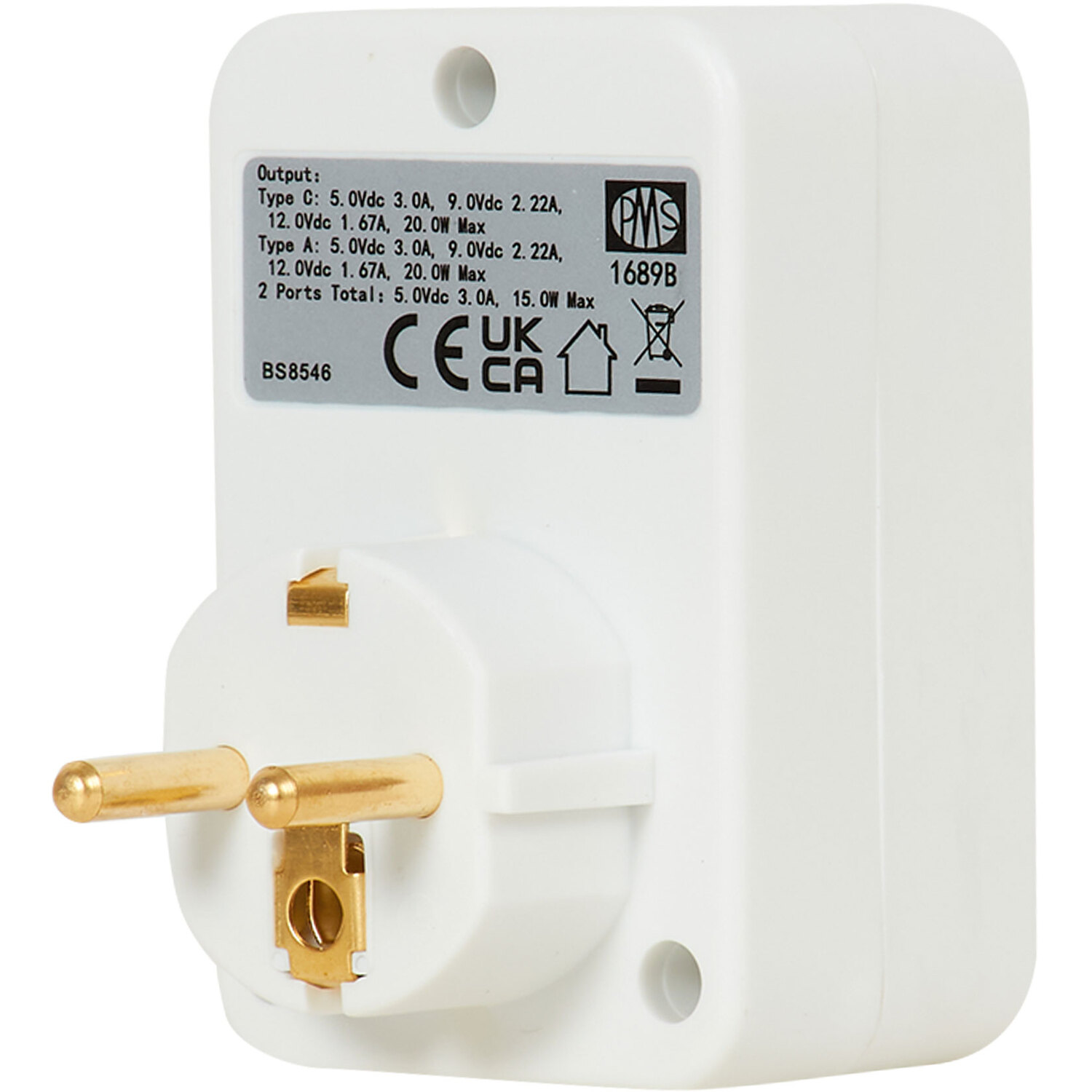 Euro Travel Adapter with USB A and C Image 4