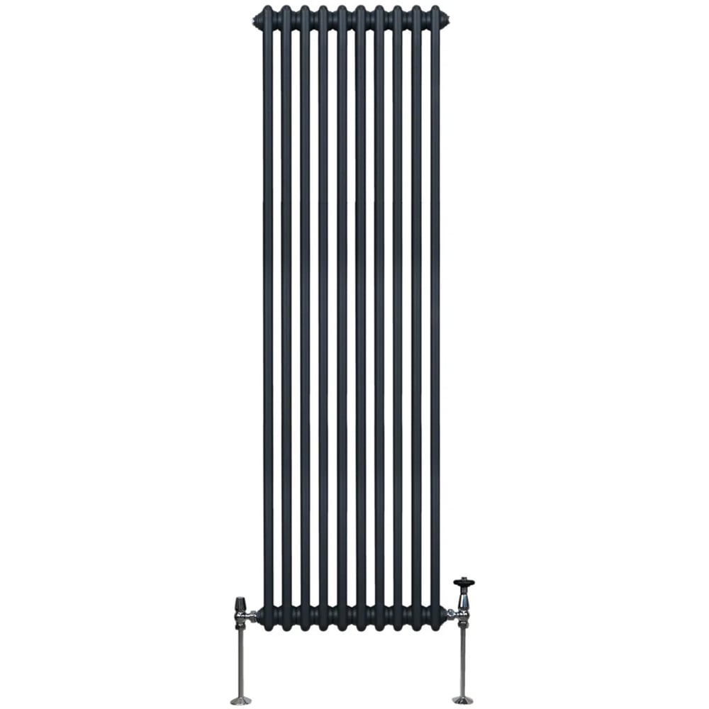 Monster Shop 5300 BTU Anthracite Grey Traditional 2 Column Radiator 1800 x 472mm Image 1