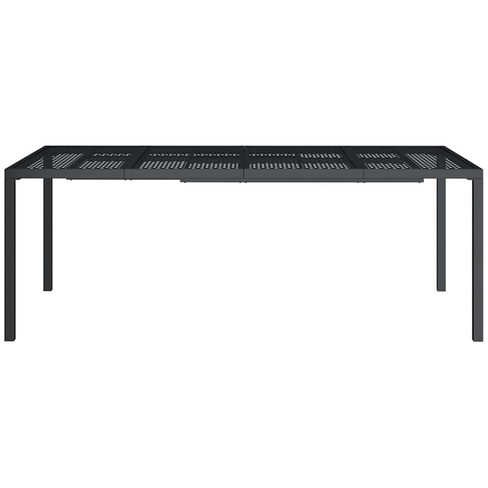 vidaXL 8 Seater Anthracite Powder Coated Steel Mesh Square Garden Table Image 3