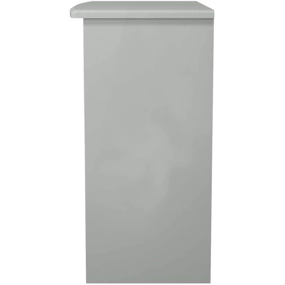 Crowndale Knightsbridge 3 Drawer Grey Gloss and Dusk Grey Vanity Dressing Table Ready Assembled Image 4