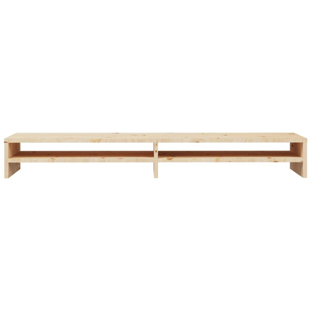 vidaXL Natural Solid Pine Wood Monitor Stand Image 4