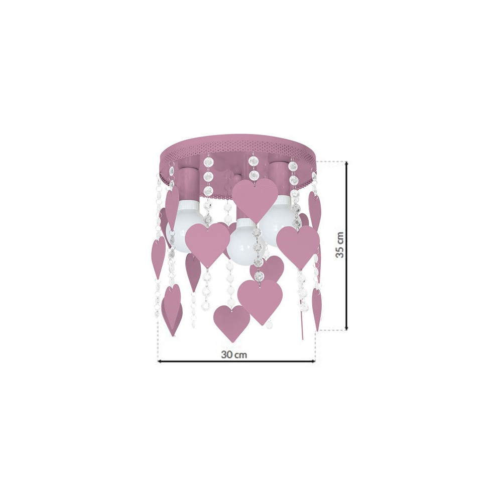 Milagro Corazon Pink Ceiling Lamp 230V Image 6