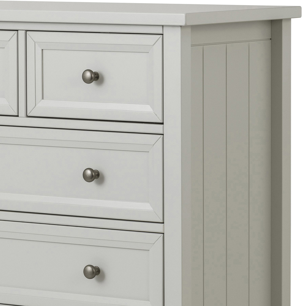 Julian Bowen Maine 5 Drawer Dove Grey Chest of Drawers Image 3