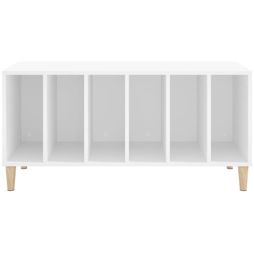 vidaXL 6 Shelf White Record Cabinet Image 4