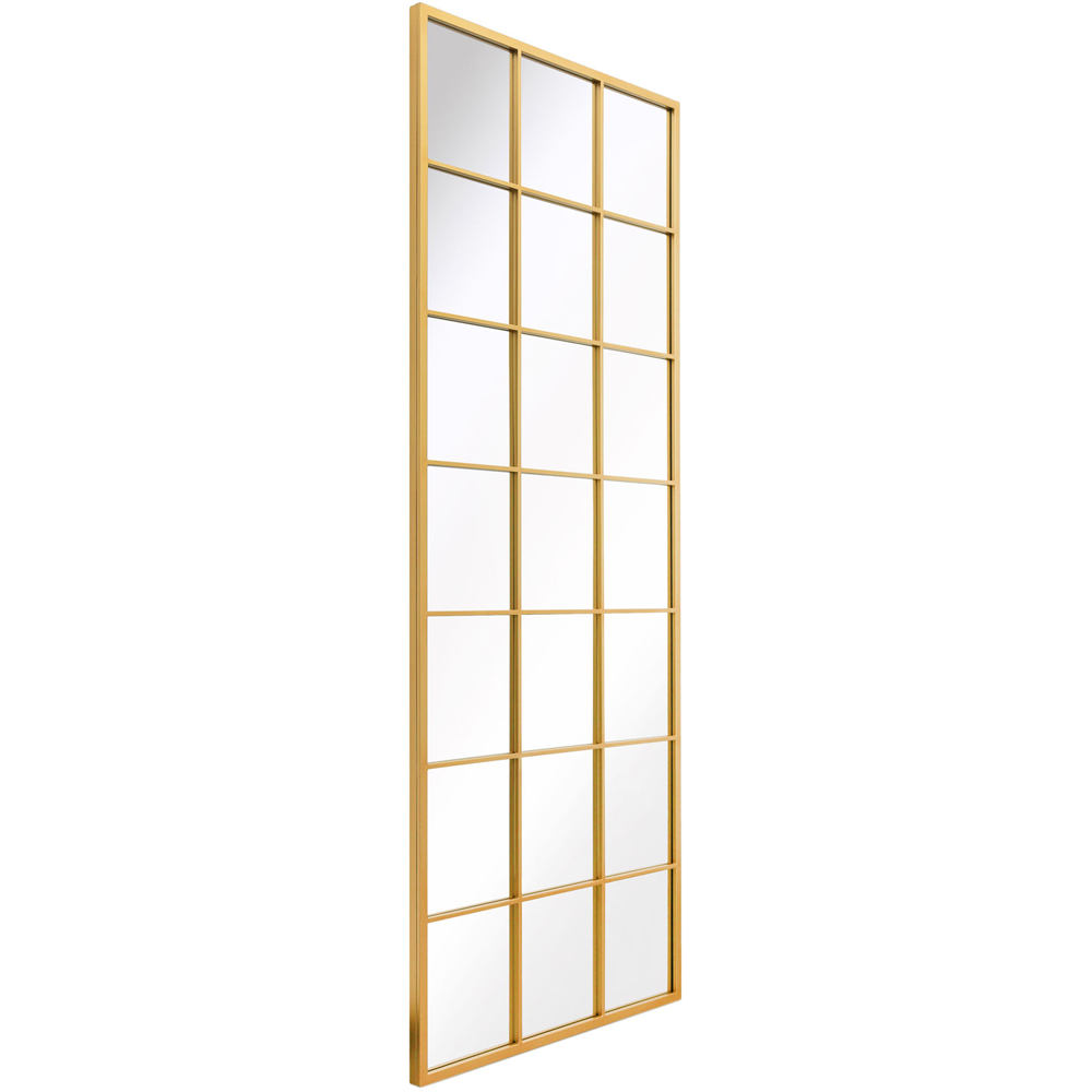 MirrorOutlet The Genestra Gold Modern Window Garden Wall Mirror 200 x 80cm Image 3