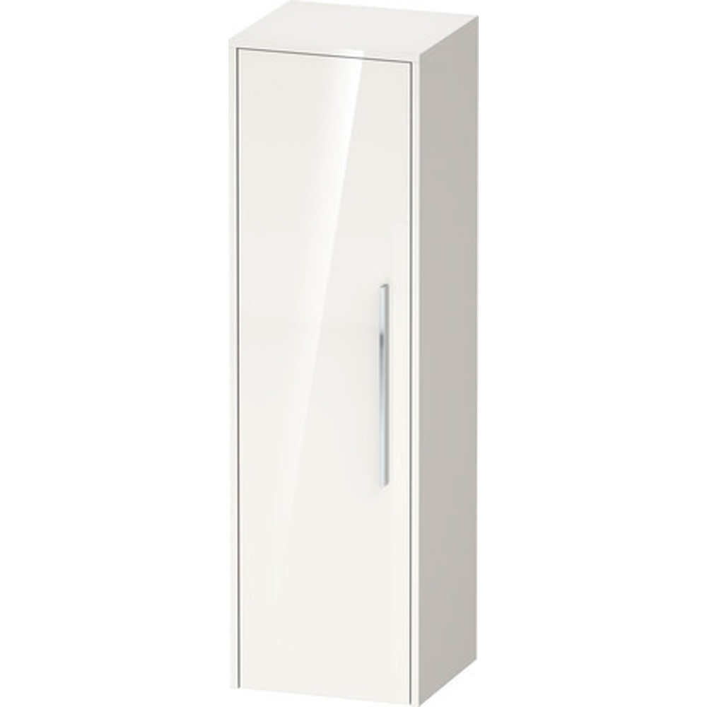 Duravit D-Code Single Left Door Gloss White Semi-Tall Cabinet 1320 x 400mm Image 2