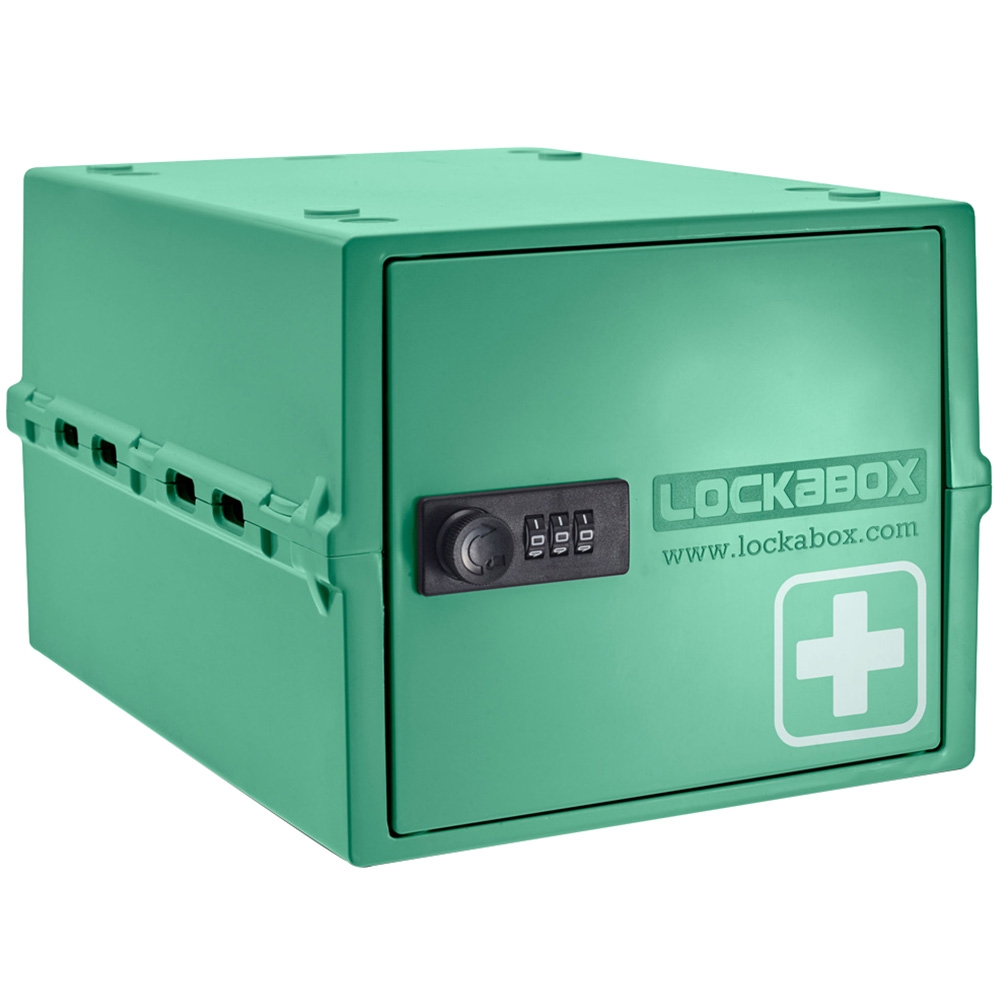 Lockabox One Medi Green Lockable Safe Box 10.5L Image 1
