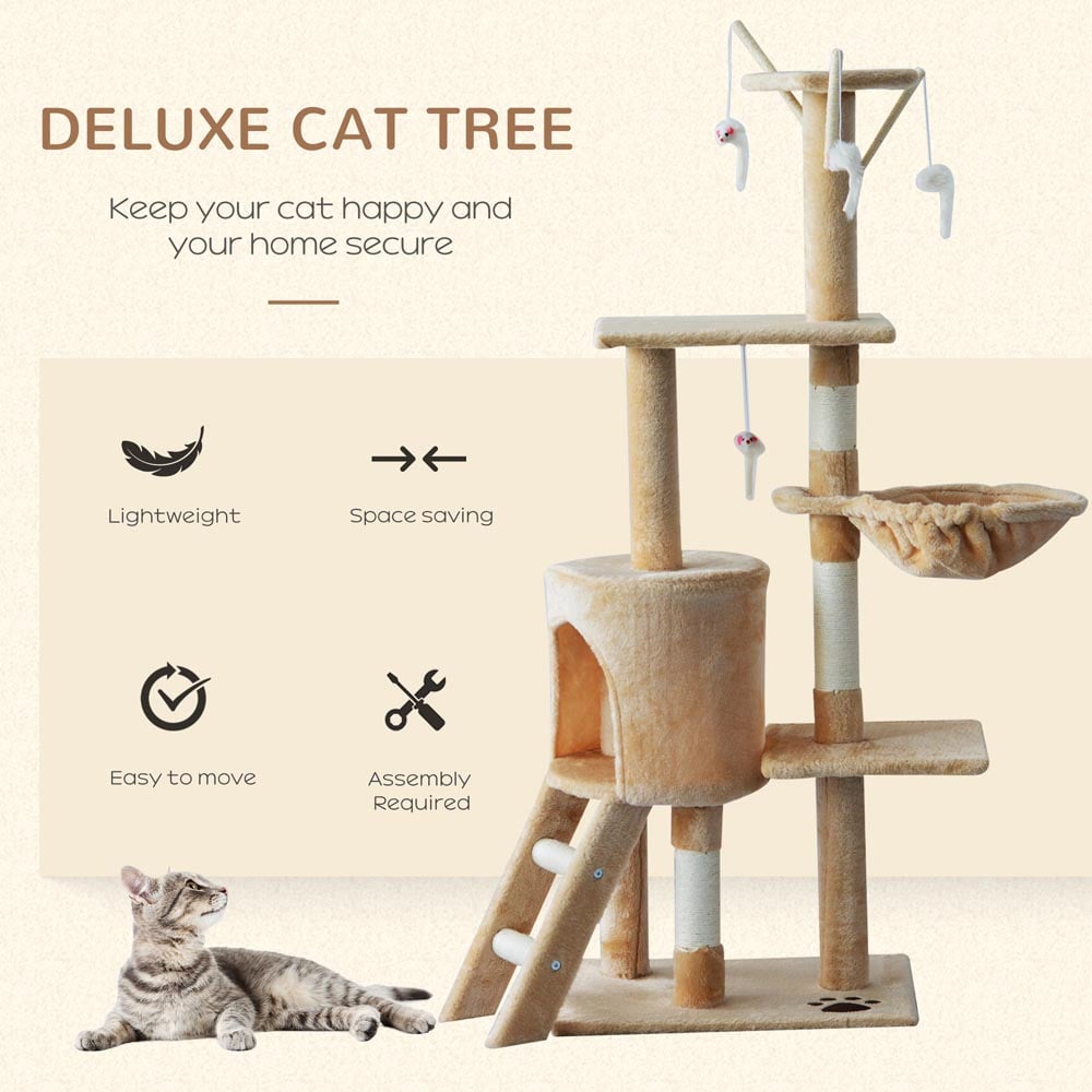 PawHut Cat Tree Kitty Activity Centre Image 7