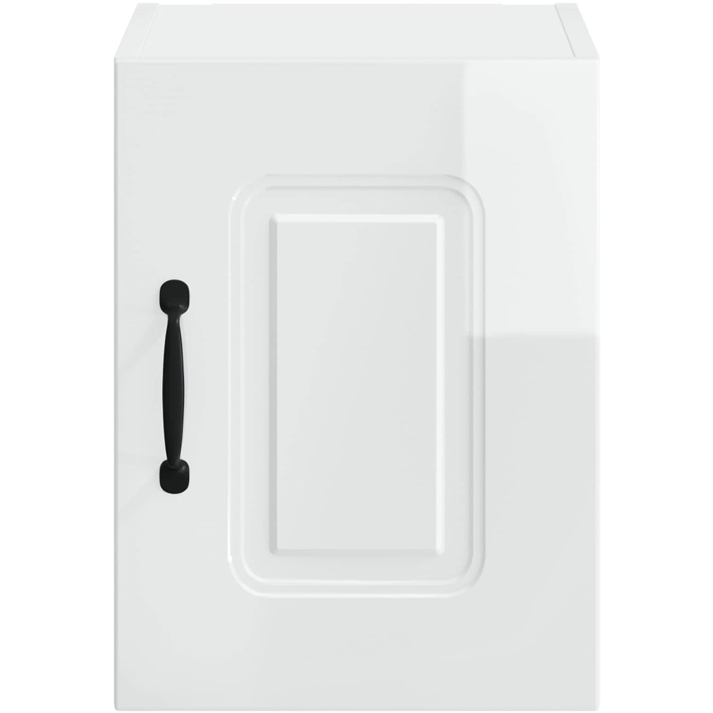 vidaXL Kalmar Single Door High Gloss White Wall Mounted Kitchen Cabinet Set of 2 Image 5