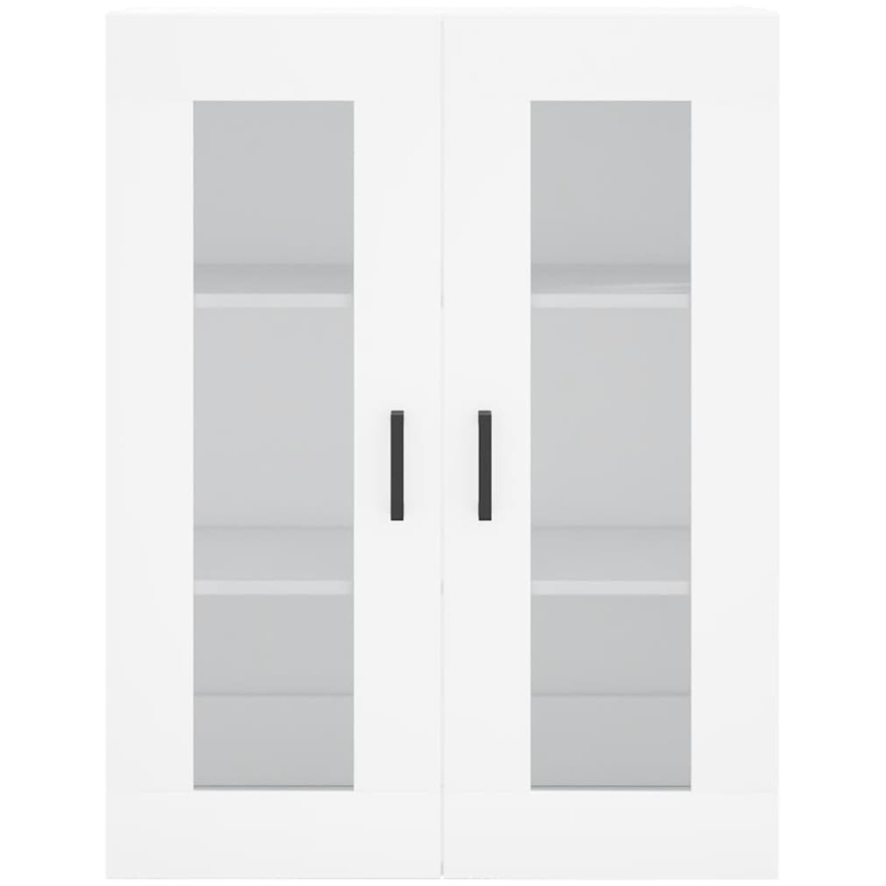 vidaXL 3 Glass Door 3 Drawer White Highboard Image 6