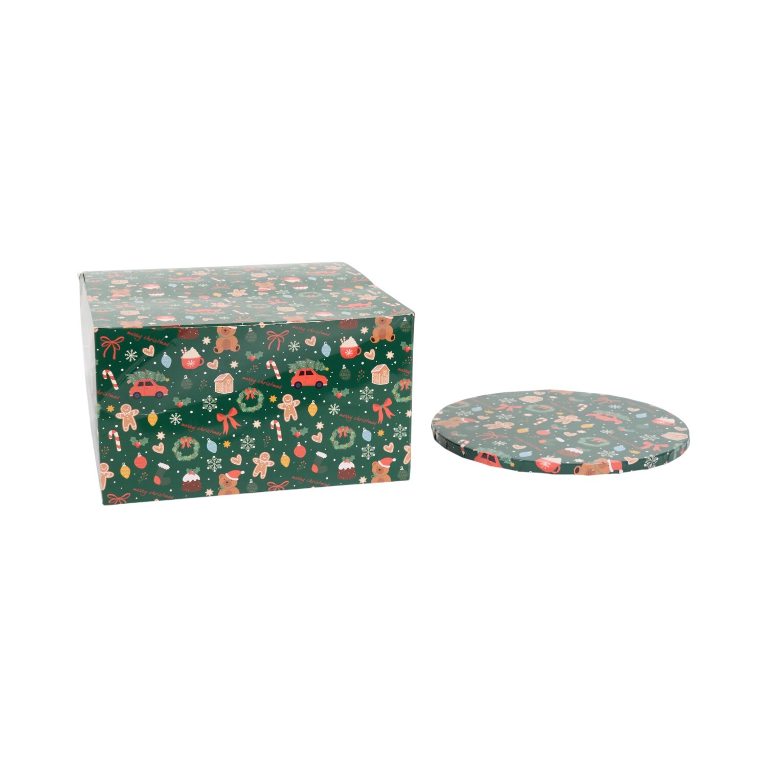 Christmas Cake Board and Box Set Image 7