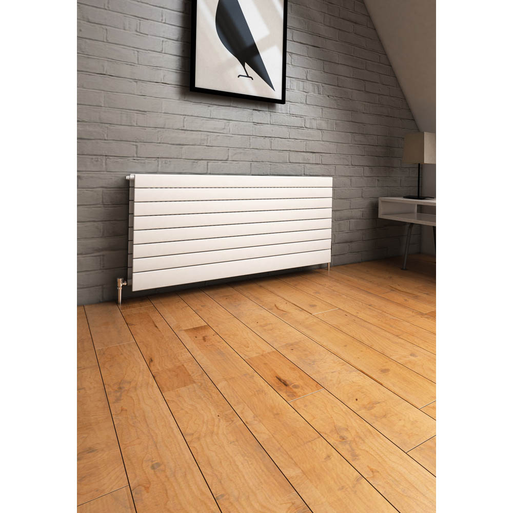 Henrad Verona White Plane Double Radiator 440 x 800mm Image 2