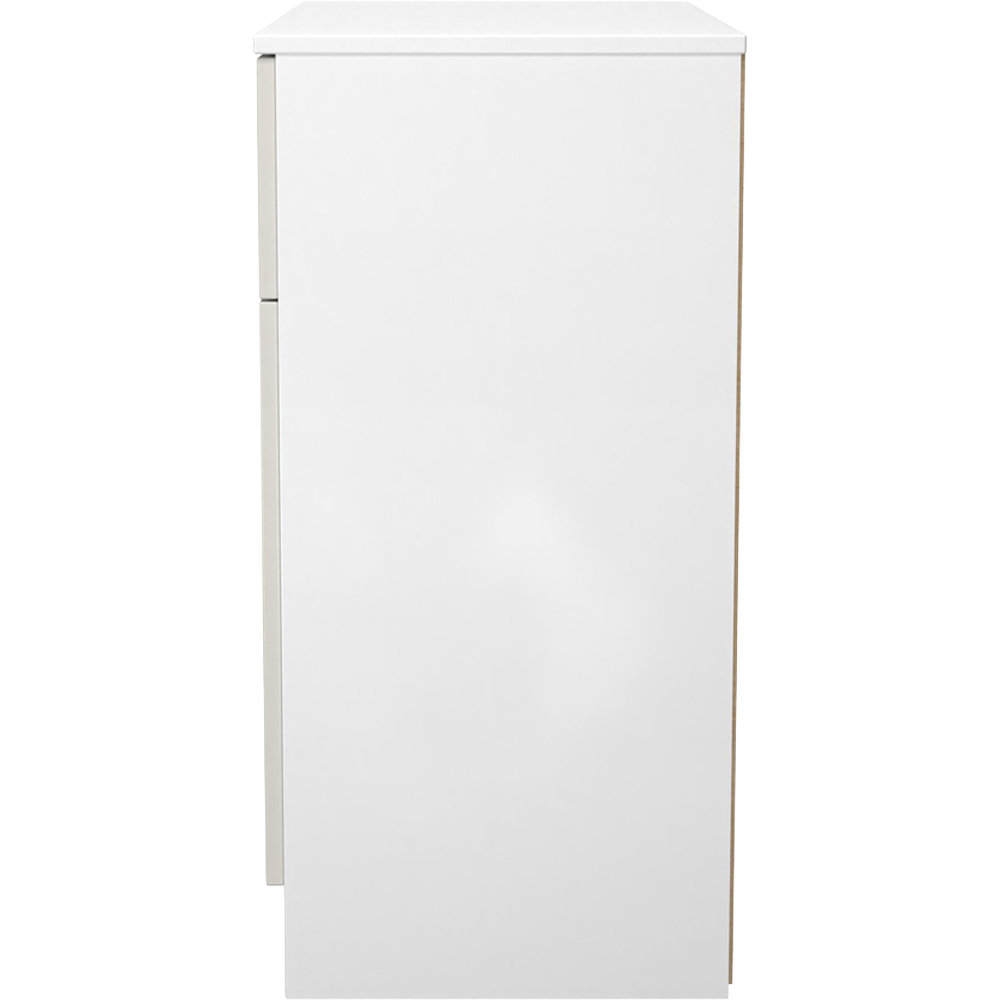 Crowndale Contrast 2 Door Single Drawer Grey Matt and White Sideboard Ready Assembled Image 3